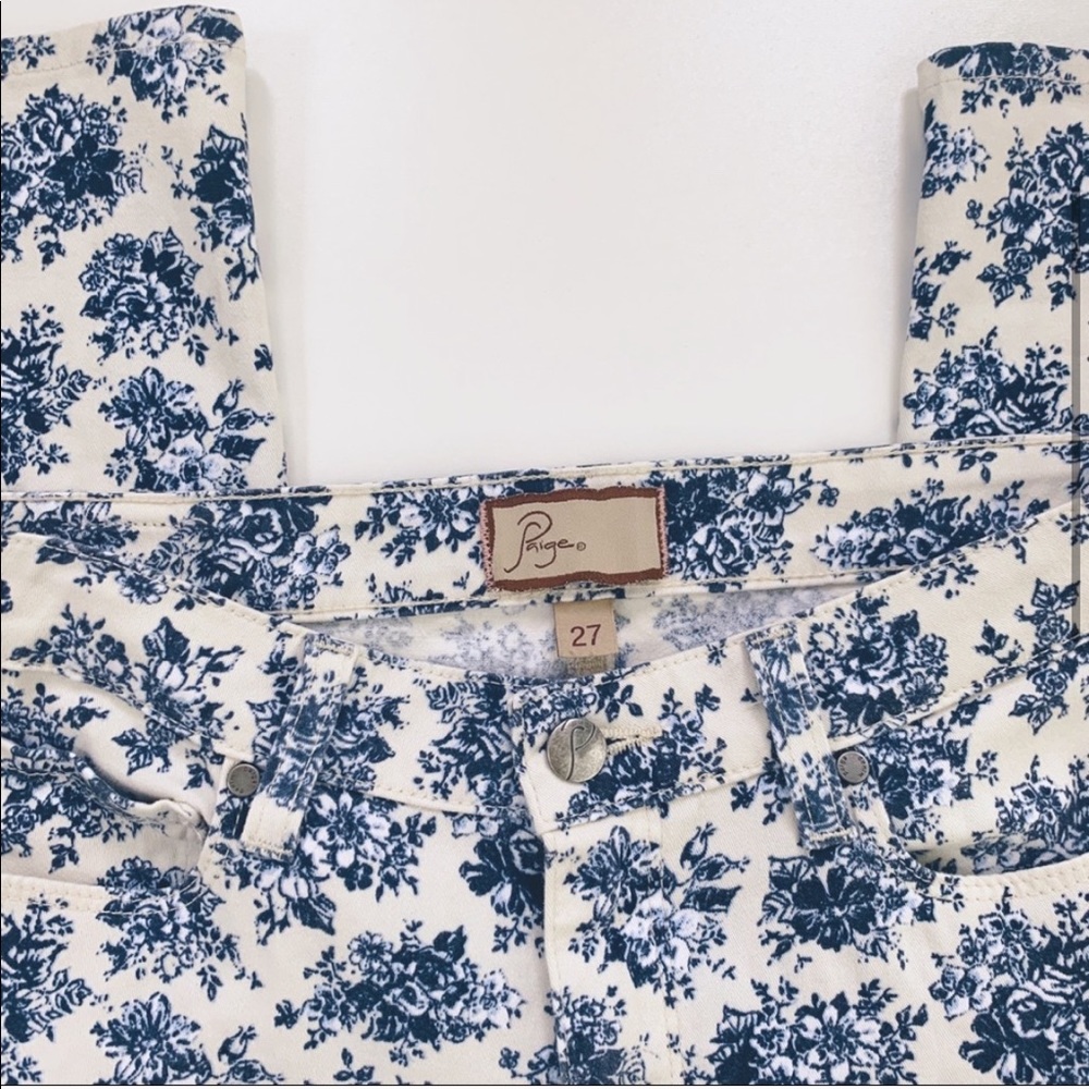 PAIGE Peg Floral Skinny Jeans - Picture 3 of 6